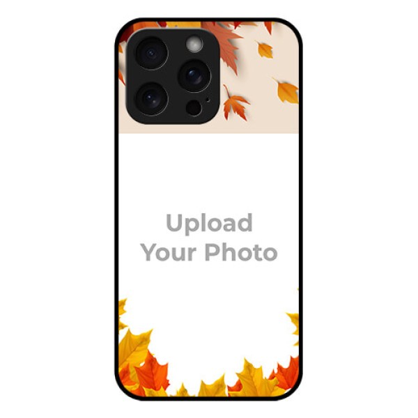 iPhone 15 Pro Max Custom Glass Phone Case - Autumn Maple Leaves Design iPhone 15 Pro Max Custom Glass Phone Case - Autumn Maple Leaves Design