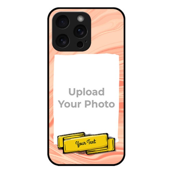 iPhone 15 Pro Max Custom Glass Phone Case - Marble Texture Design