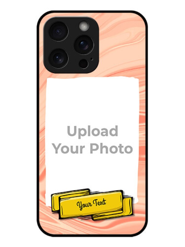 Custom iPhone 15 Pro Max Custom Glass Phone Case - Marble Texture Design