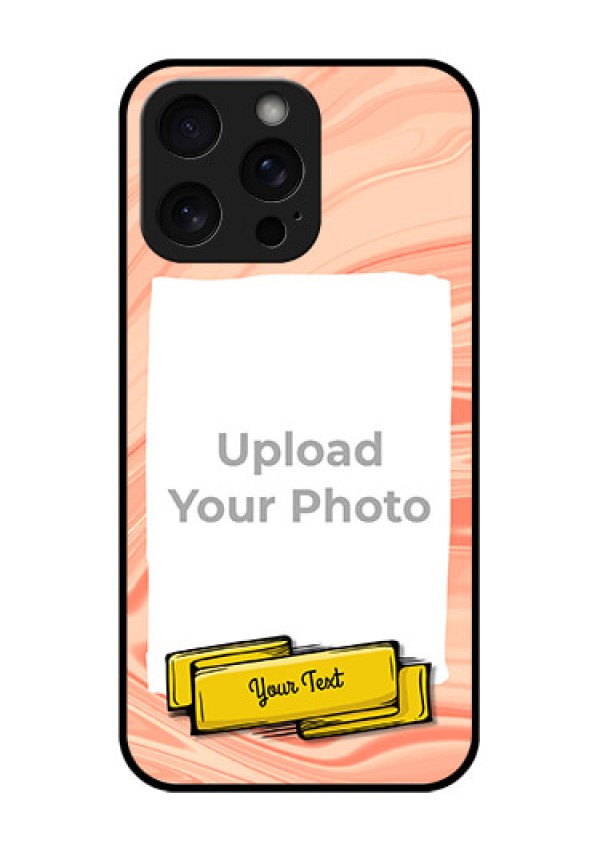 iPhone 15 Pro Max Custom Glass Phone Case - Marble Texture Design