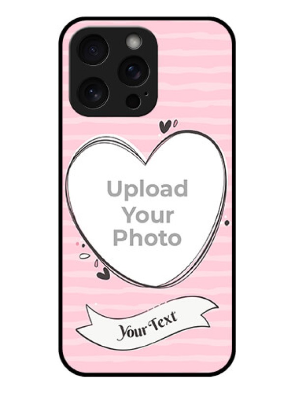 Custom iPhone 15 Pro Max Custom Glass Phone Case - Vintage Heart Design
