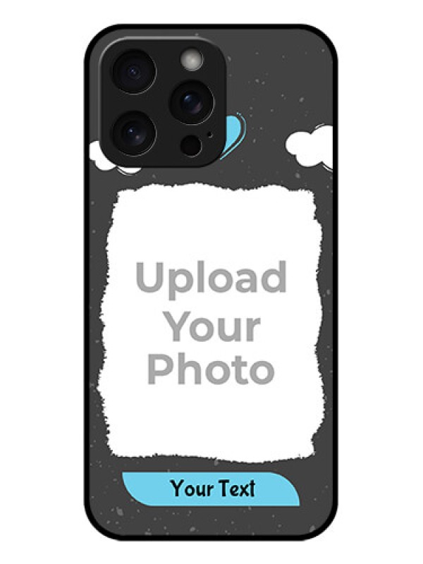 Custom iPhone 15 Pro Max Custom Glass Phone Case - Splashes With Love Doodles Design