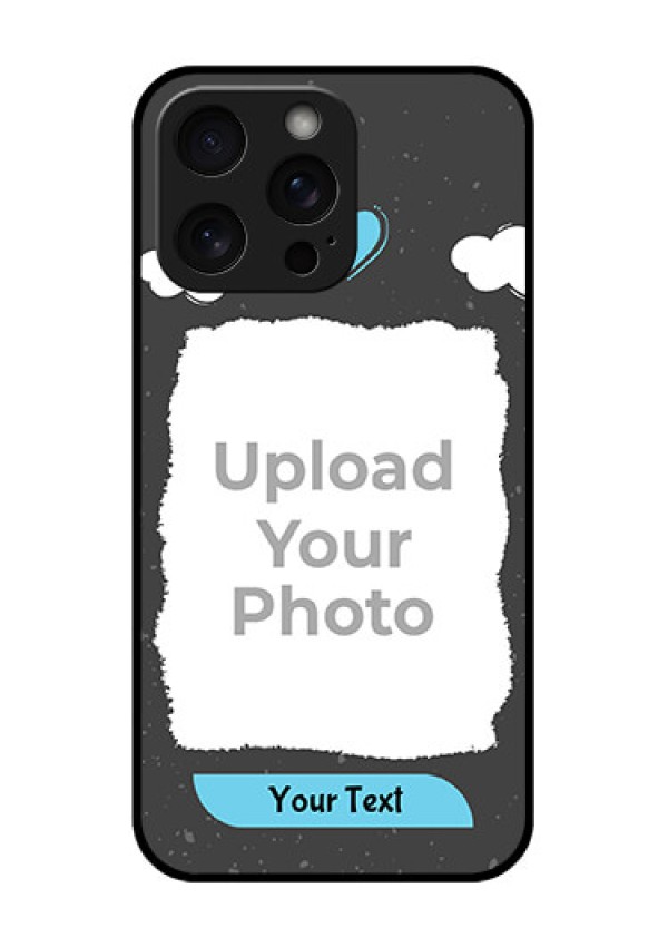 iPhone 15 Pro Max Custom Glass Phone Case - Splashes With Love Doodles Design