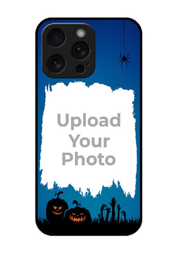 iPhone 15 Pro Max Custom Glass Phone Case - With Pro Halloween Design