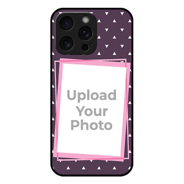 iPhone 15 Pro Max Custom Glass Phone Case - Triangle Pattern Dotted Design iPhone 15 Pro Max Custom Glass Phone Case - Triangle Pattern Dotted Design
