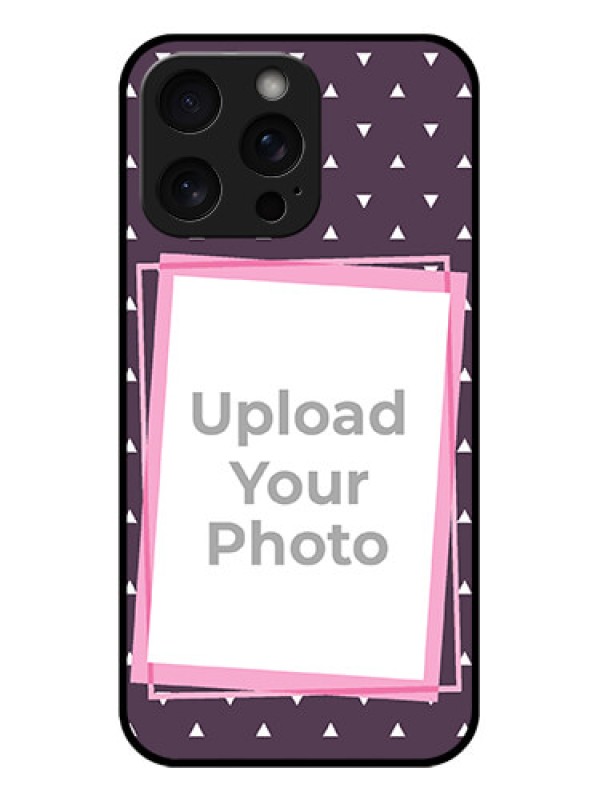 Custom iPhone 15 Pro Max Custom Glass Phone Case - Triangle Pattern Dotted Design
