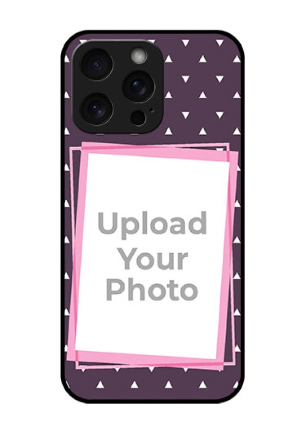 iPhone 15 Pro Max Custom Glass Phone Case - Triangle Pattern Dotted Design