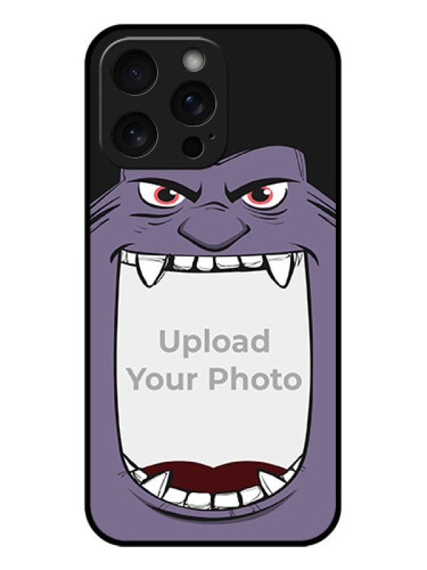 Custom iPhone 15 Pro Max Custom Glass Phone Case - Angry Monster Design