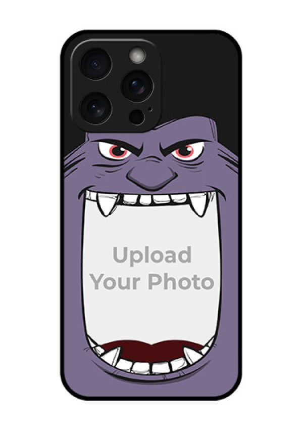 iPhone 15 Pro Max Custom Glass Phone Case - Angry Monster Design