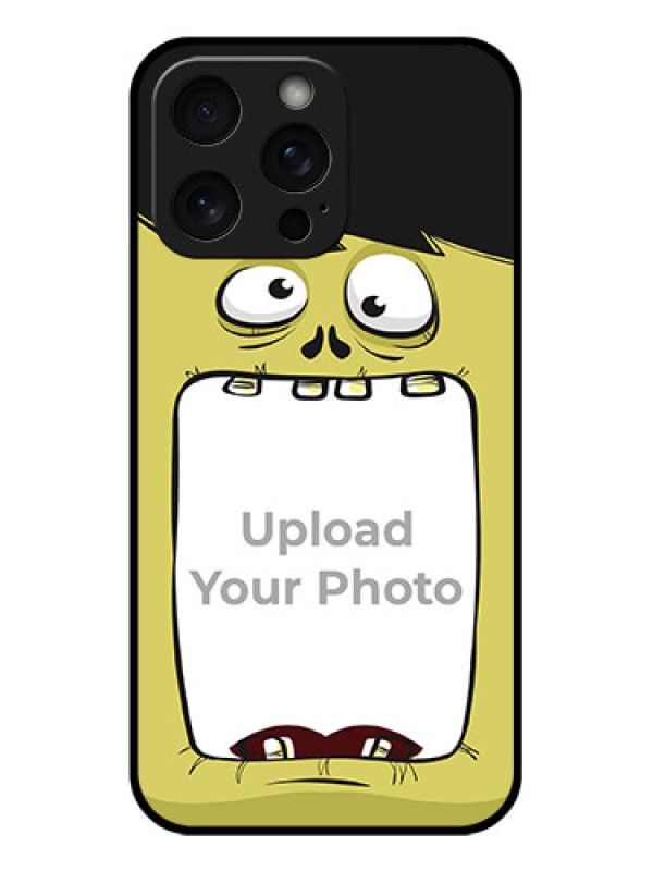 Custom iPhone 15 Pro Max Custom Glass Phone Case - Cartoon Monster Back Case Design
