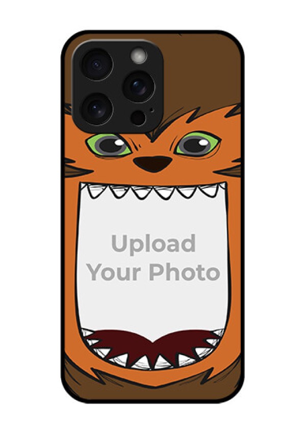 iPhone 15 Pro Max Custom Glass Phone Case - Owl Monster Back Case Design