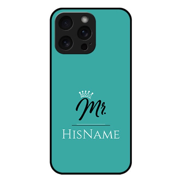 iPhone 15 Pro Max Custom Glass Phone Case - Mr With Name Design