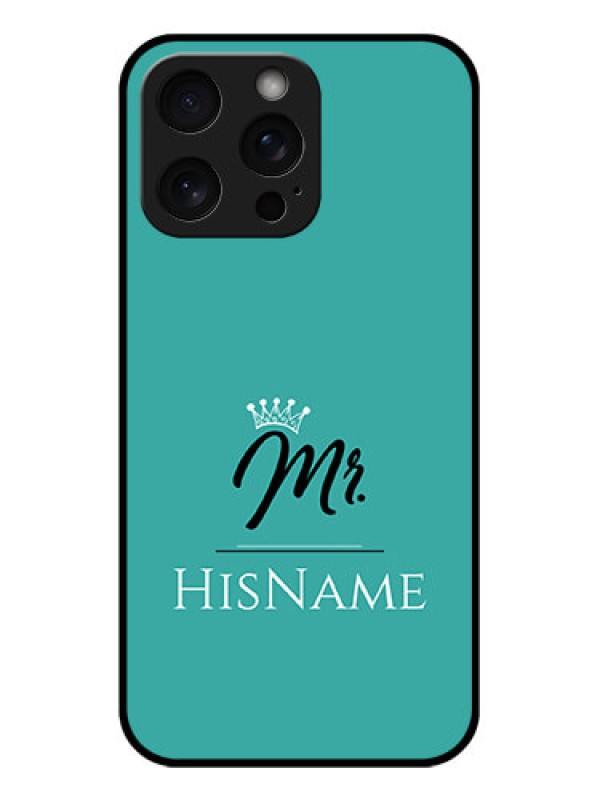 Custom iPhone 15 Pro Max Custom Glass Phone Case - Mr With Name Design