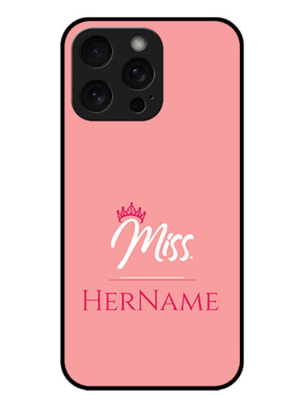 Custom iPhone 15 Pro Max Custom Glass Phone Case - Mrs With Name Design