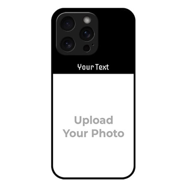 iPhone 15 Pro Max Custom Glass Phone Case - Photo With Name Design