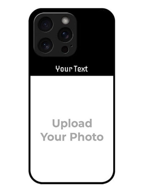 Custom iPhone 15 Pro Max Custom Glass Phone Case - Photo With Name Design