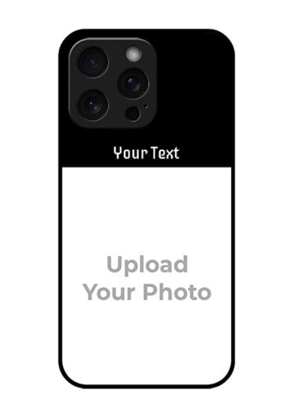 iPhone 15 Pro Max Custom Glass Phone Case - Photo With Name Design