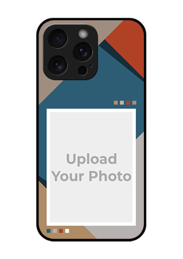 iPhone 15 Pro Max Custom Glass Phone Case - Retro Color Pallet Design