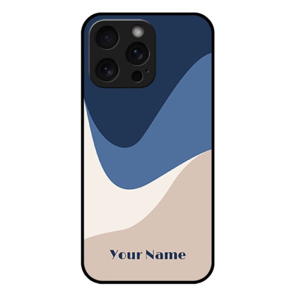 iPhone 15 Pro Max Custom Glass Phone Case - Abstract Drip Art Design