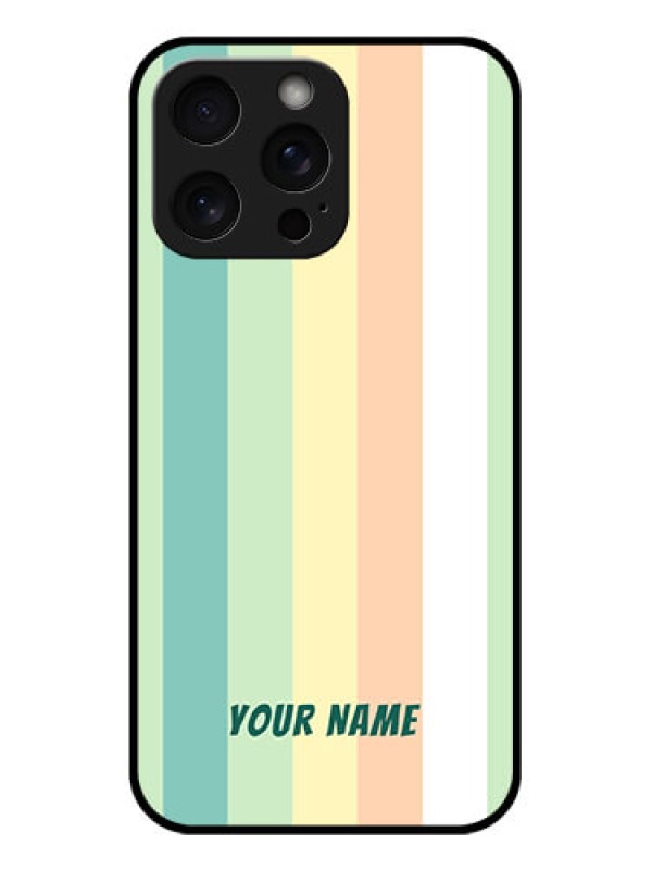 Custom iPhone 15 Pro Max Custom Glass Phone Case - Multi - Colour Stripes Design
