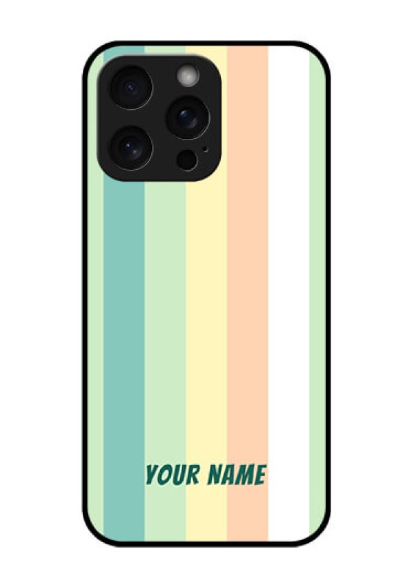 iPhone 15 Pro Max Custom Glass Phone Case - Multi - Colour Stripes Design