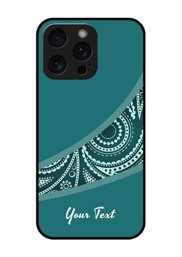 iPhone 15 Pro Max Custom Glass Phone Case - Semi Visible Floral Design