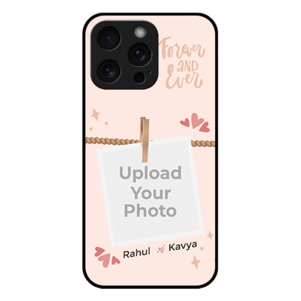 iPhone 15 Pro Max Custom Glass Phone Case - Forever And Ever Love Design iPhone 15 Pro Max Custom Glass Phone Case - Forever And Ever Love Design
