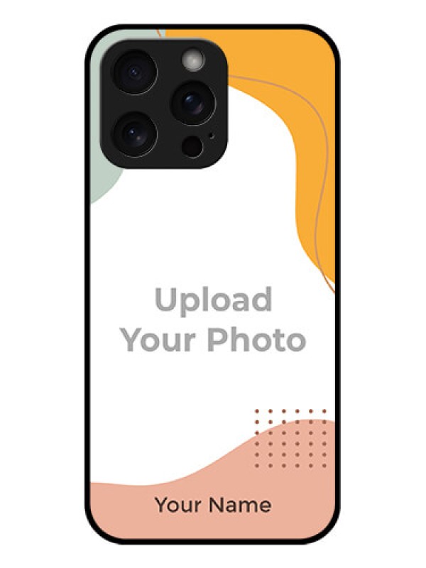 Custom iPhone 15 Pro Max Custom Glass Phone Case - Tri - Coloured Overlay Design