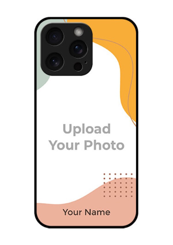 iPhone 15 Pro Max Custom Glass Phone Case - Tri - Coloured Overlay Design