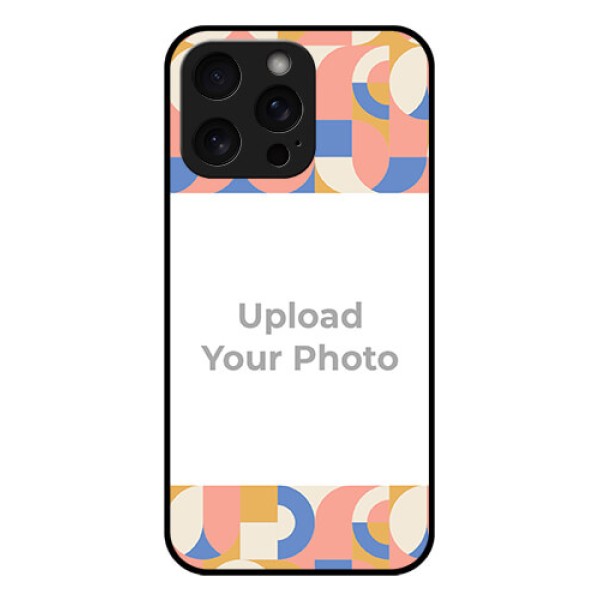 iPhone 15 Pro Max Custom Glass Phone Case - Semi - Circle Maze Pattern Design iPhone 15 Pro Max Custom Glass Phone Case - Semi - Circle Maze Pattern Design