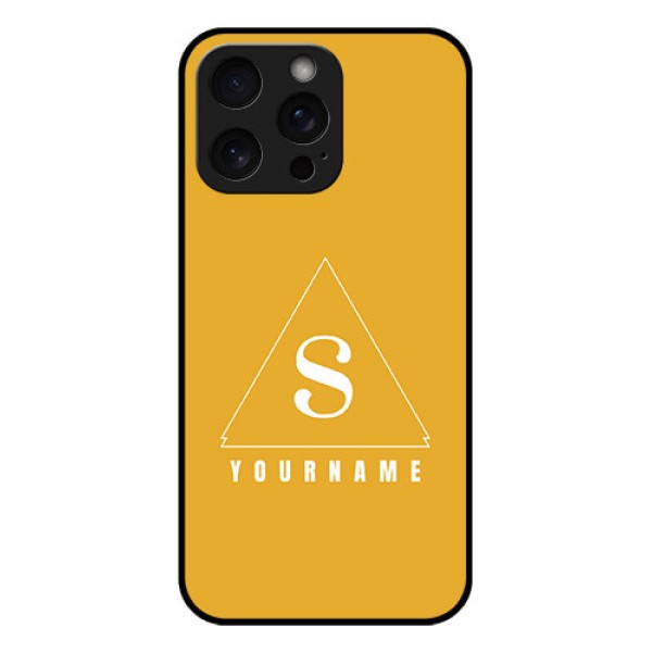 iPhone 15 Pro Max Custom Glass Phone Case - Simple Triangle Design