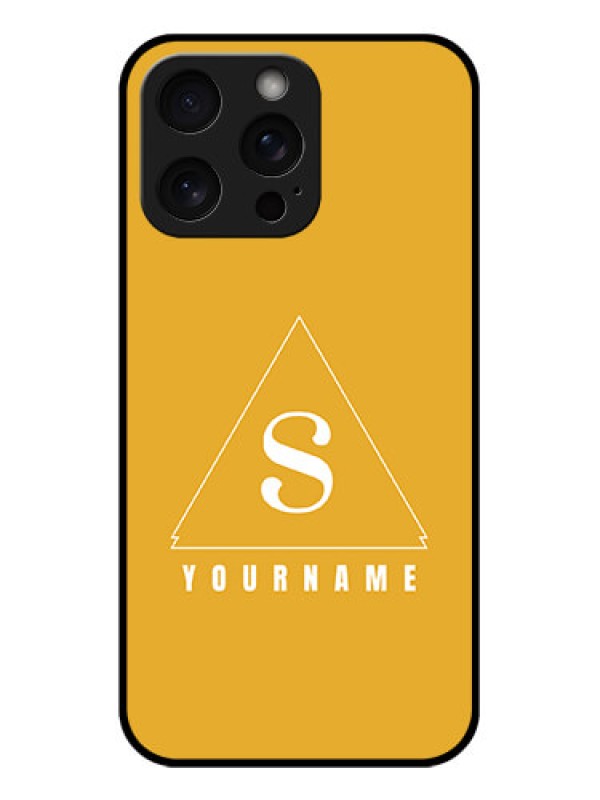 Custom iPhone 15 Pro Max Custom Glass Phone Case - Simple Triangle Design