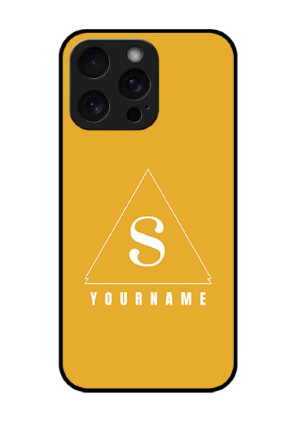 iPhone 15 Pro Max Custom Glass Phone Case - Simple Triangle Design