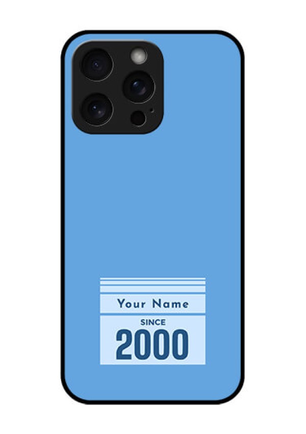 iPhone 15 Pro Max Custom Glass Phone Case - Custom Year Of Birth Design