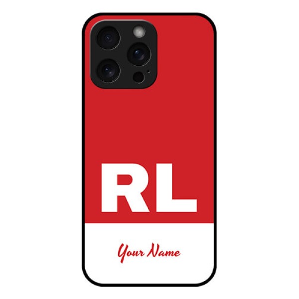 iPhone 15 Pro Max Custom Glass Phone Case - Dual Tone Custom Text Design iPhone 15 Pro Max Custom Glass Phone Case - Dual Tone Custom Text Design