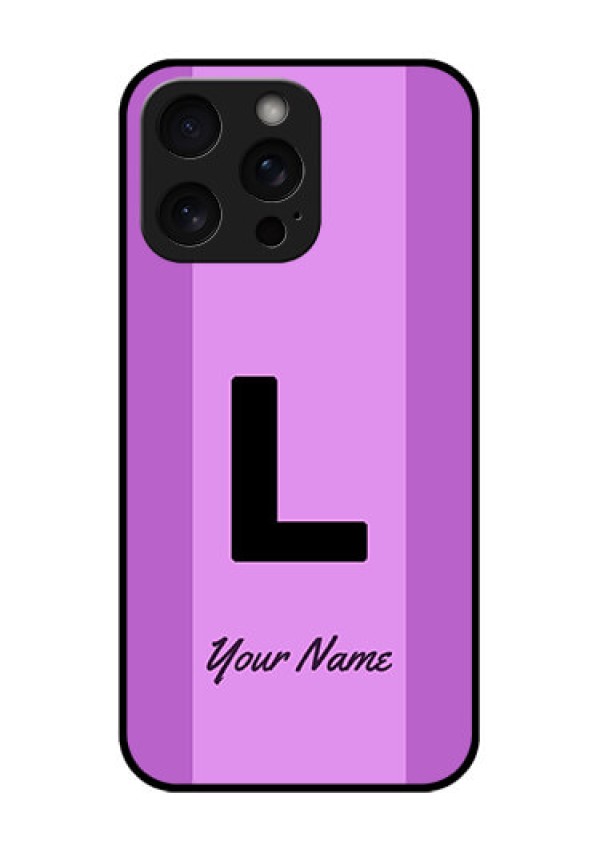 iPhone 15 Pro Max Custom Glass Phone Case - Tricolor Custom Text Design