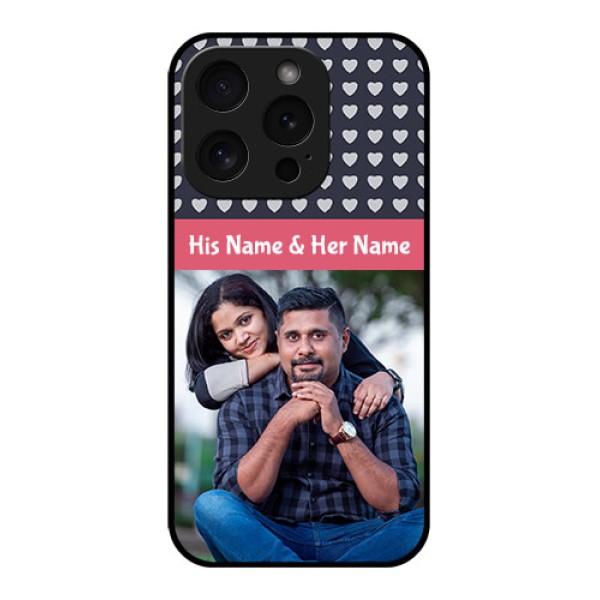 Apple iPhone 15 Pro Custom Glass Phone Case - Love Symbols Design