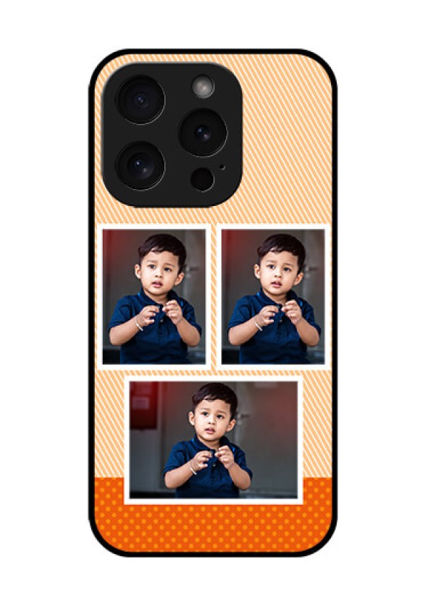 Apple iPhone 15 Pro Custom Glass Phone Case - Bulk Photos Upload Design