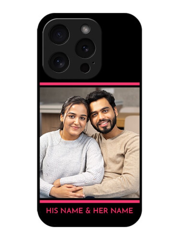 Custom Apple iPhone 15 Pro Custom Glass Phone Case - With Add Text Design