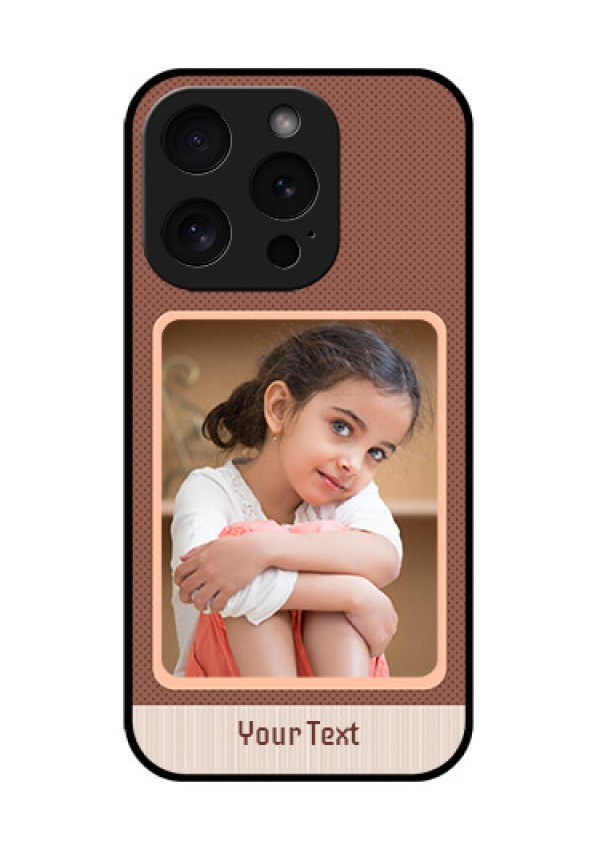 Apple iPhone 15 Pro Custom Glass Phone Case - Simple Pic Upload Design