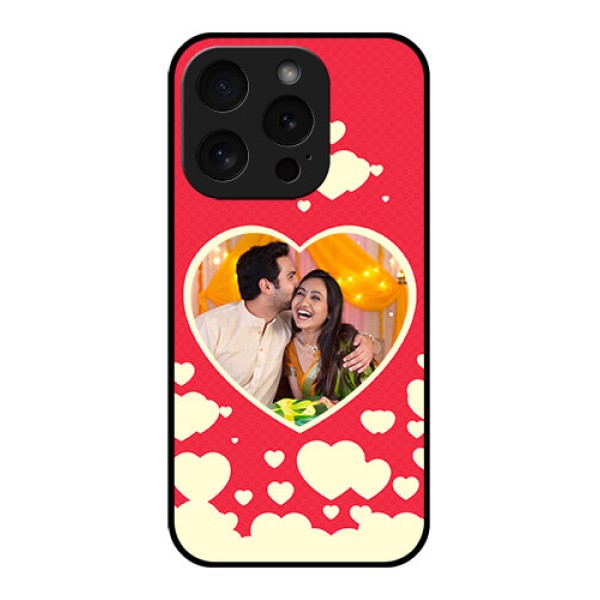 Apple iPhone 15 Pro Custom Glass Phone Case - Love Symbols Phone Cover Design
