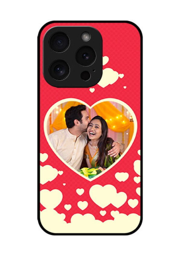Apple iPhone 15 Pro Custom Glass Phone Case - Love Symbols Phone Cover Design