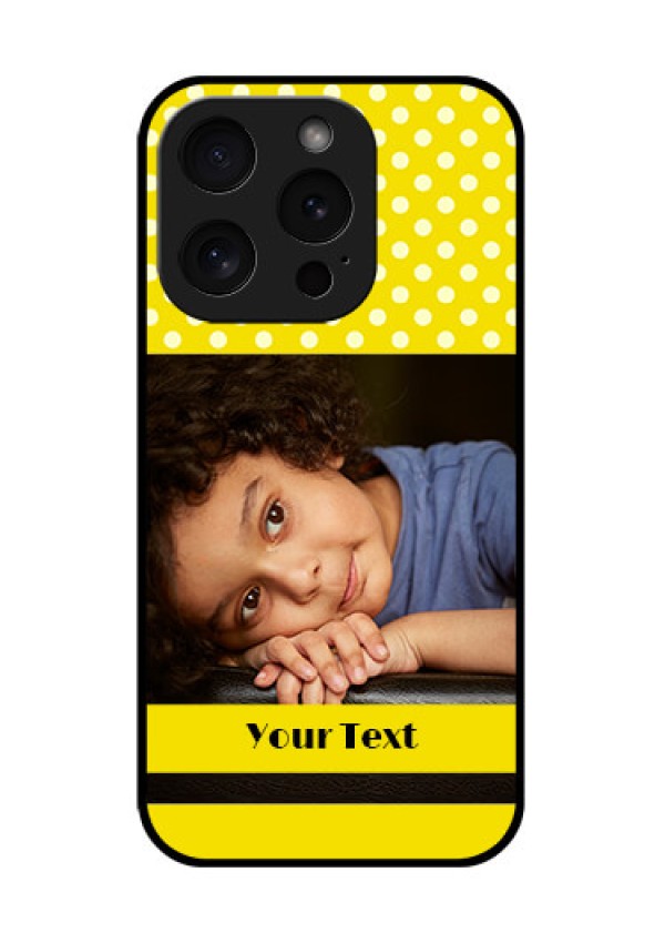 Apple iPhone 15 Pro Custom Glass Phone Case - Bright Yellow Case Design