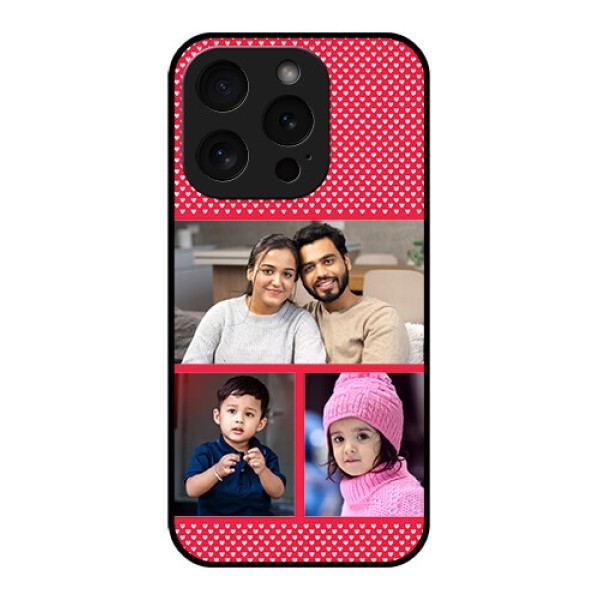 Apple iPhone 15 Pro Custom Glass Phone Case - Bulk Photo Upload Design Apple iPhone 15 Pro Custom Glass Phone Case - Bulk Photo Upload Design
