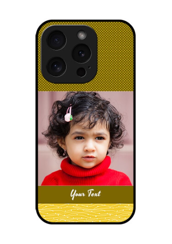 Apple iPhone 15 Pro Custom Glass Phone Case - Simple Green Color Design