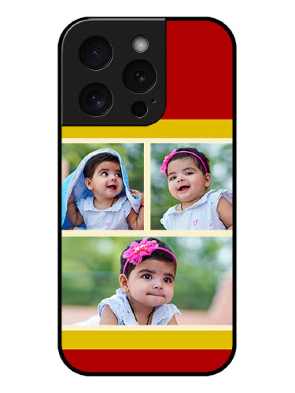 Custom Apple iPhone 15 Pro Custom Glass Phone Case - Multiple Pic Upload Design