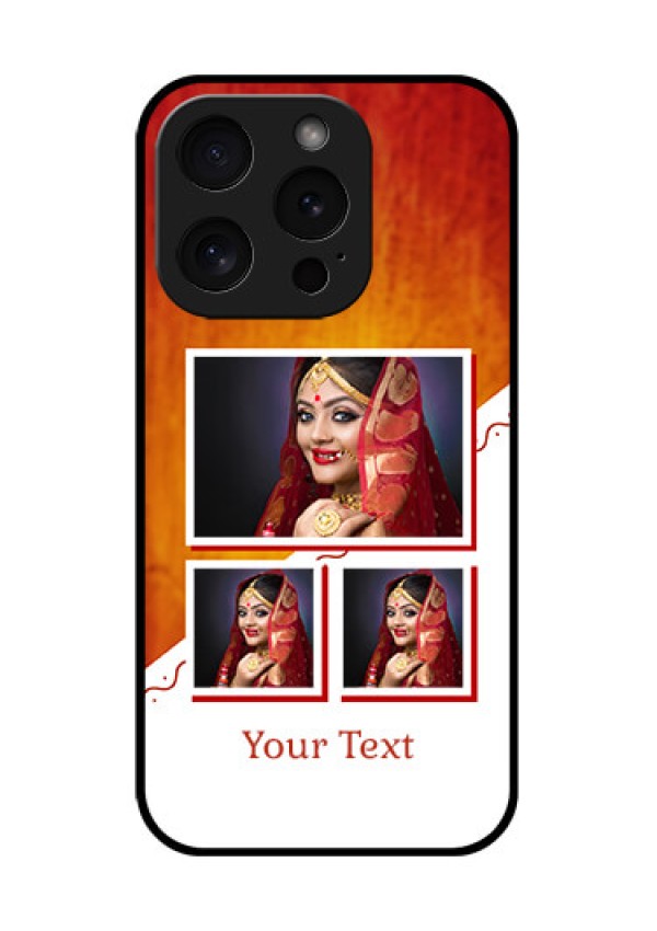 Apple iPhone 15 Pro Custom Glass Phone Case - Wedding Memories Design