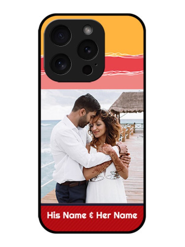 Custom Apple iPhone 15 Pro Custom Glass Phone Case - Colorful Case Design