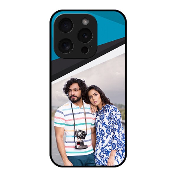 Apple iPhone 15 Pro Custom Glass Phone Case - Simple Pattern Photo Upload Design Apple iPhone 15 Pro Custom Glass Phone Case - Simple Pattern Photo Upload Design
