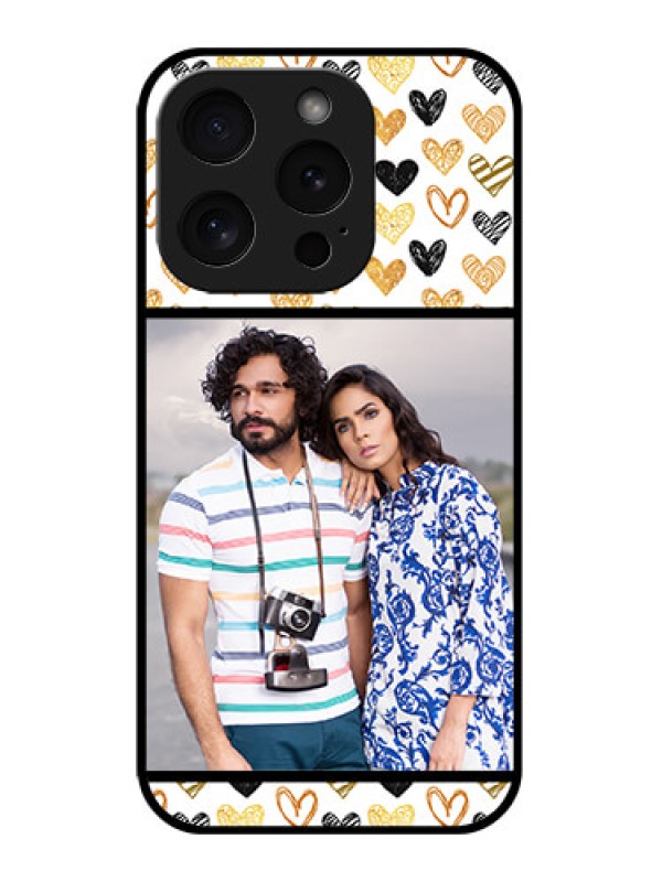 Custom Apple iPhone 15 Pro Custom Glass Phone Case - Love Symbol Design